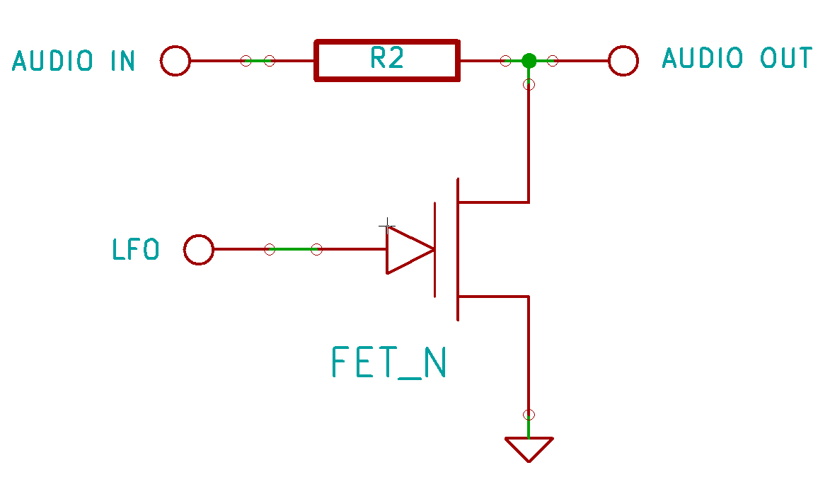 FET transistor in a tension divider